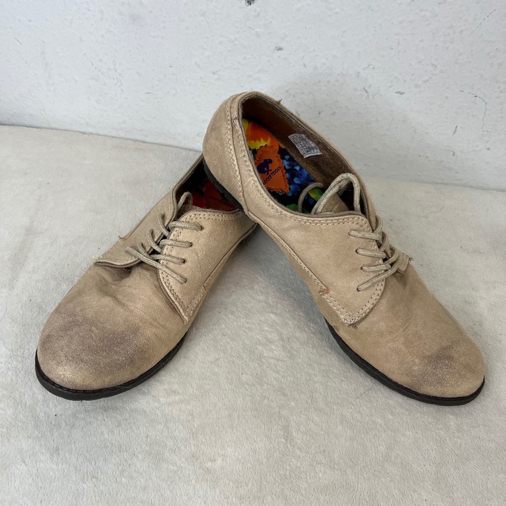 Rocket Dog faux  Suede Leather Oxford Dress Shoes Lace Up Casual distressed 8M